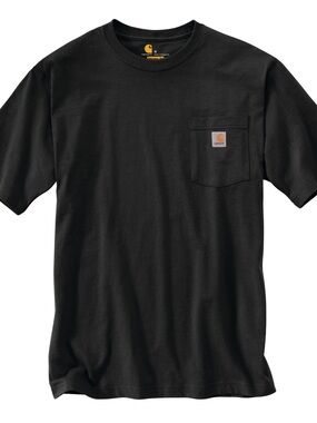 Carhartt Black Short Sleeve Pocket Tee with Logo Patch